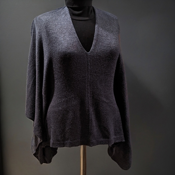 Cost Plus World Market Charcoal V-Neck Sweater - Picture 2 of 6